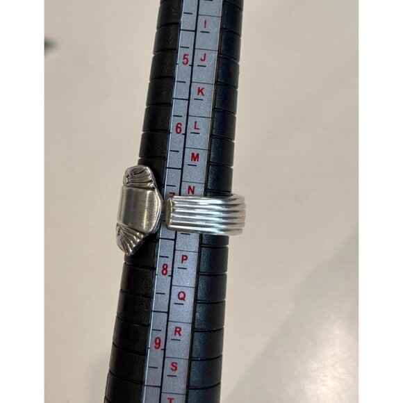 Handmade Antique Silver Plated Spoon Ring: Rogers Bros Filigree pattern - Picture 9 of 9